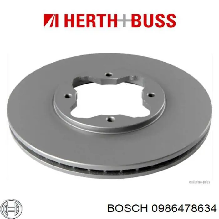 Тормоз дисковый передний Bosch 0986478634 цена, от 28.94 USD