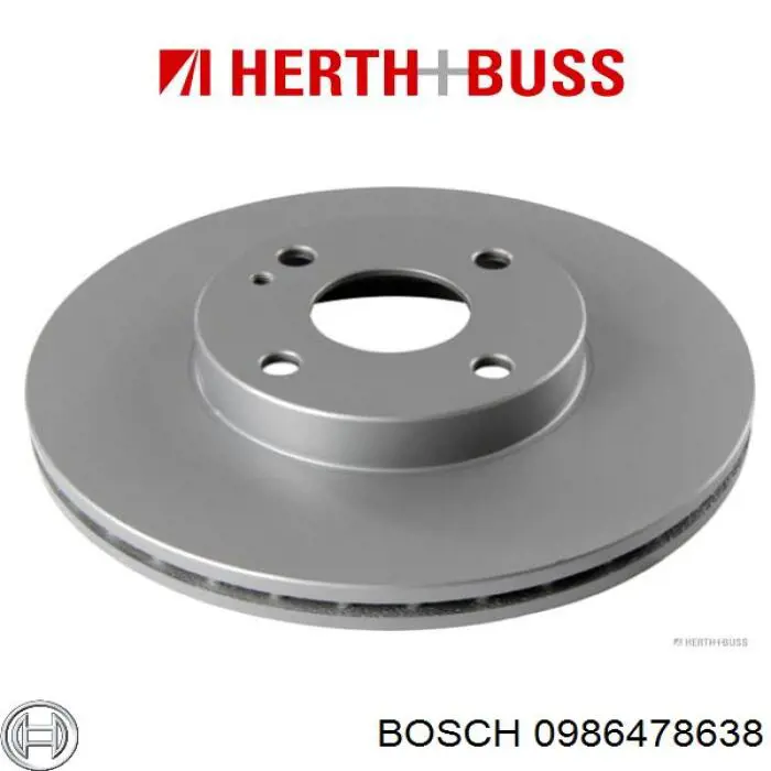 Передние тормозные диски 0986478638 Bosch