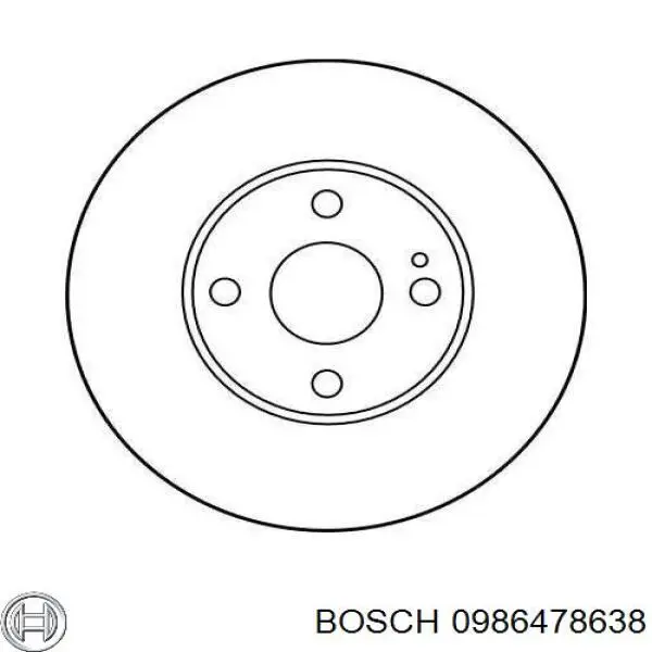Передний тормозной диск Bosch 0986478638