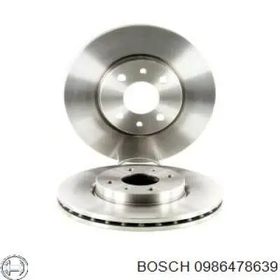 Disco de freno delantero 0986478639 Bosch