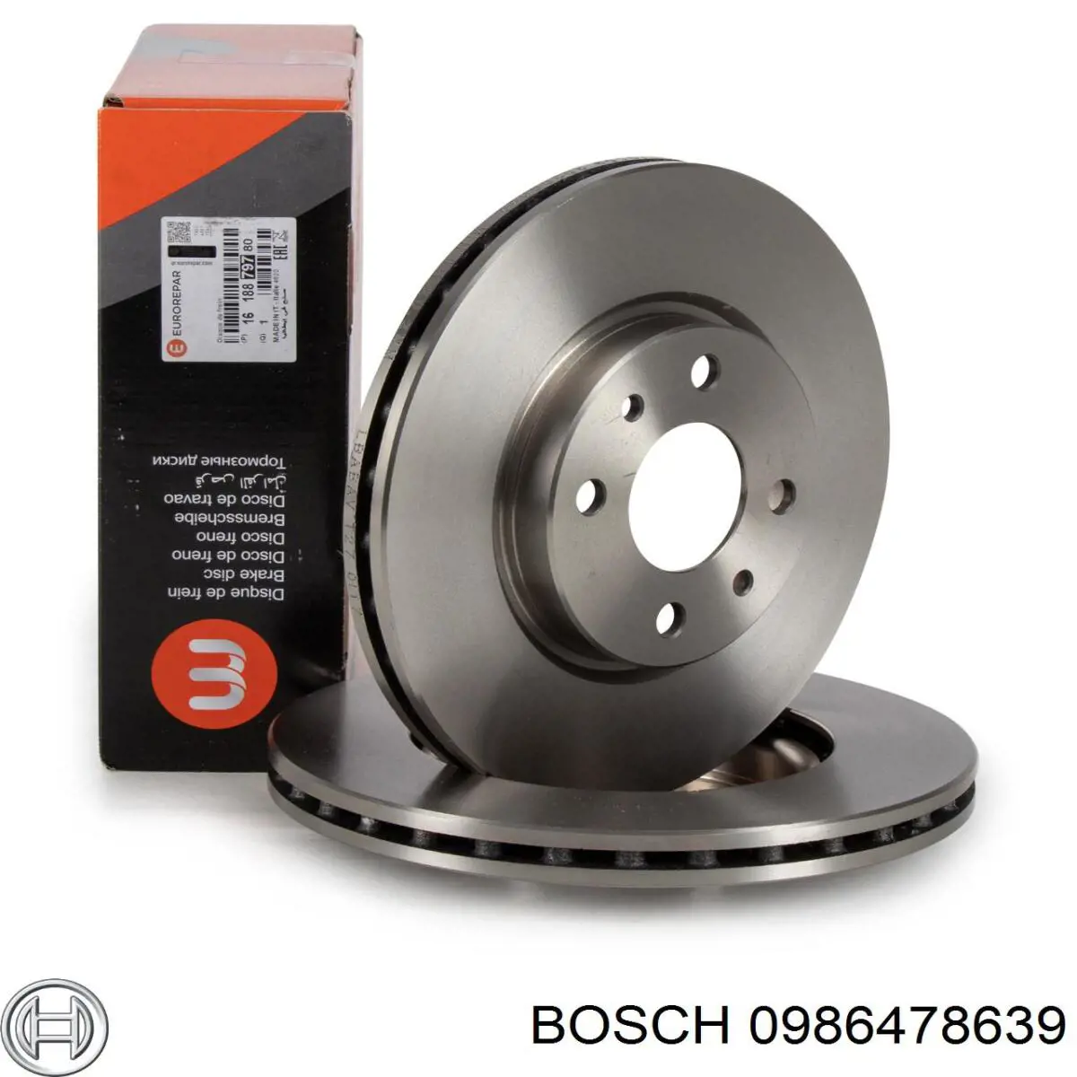 Передние тормозные диски 0986478639 Bosch