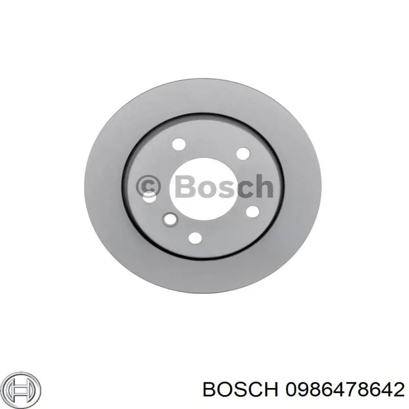 Disco de freno trasero 0986478642 Bosch