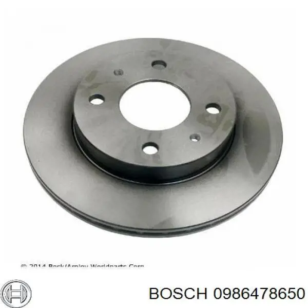 Передние тормозные диски 0986478650 Bosch