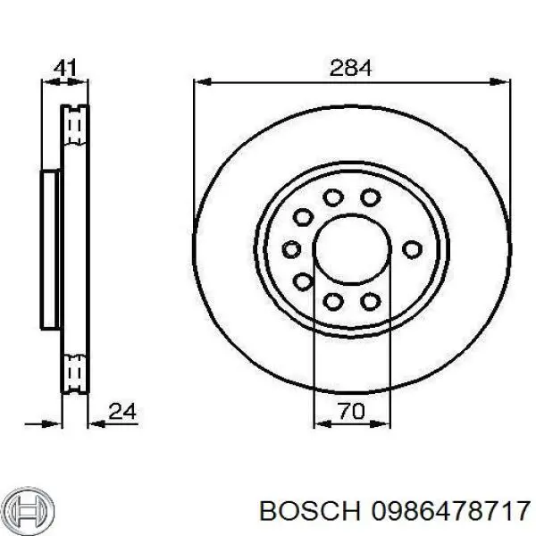 0986478717 Bosch тормозные диски