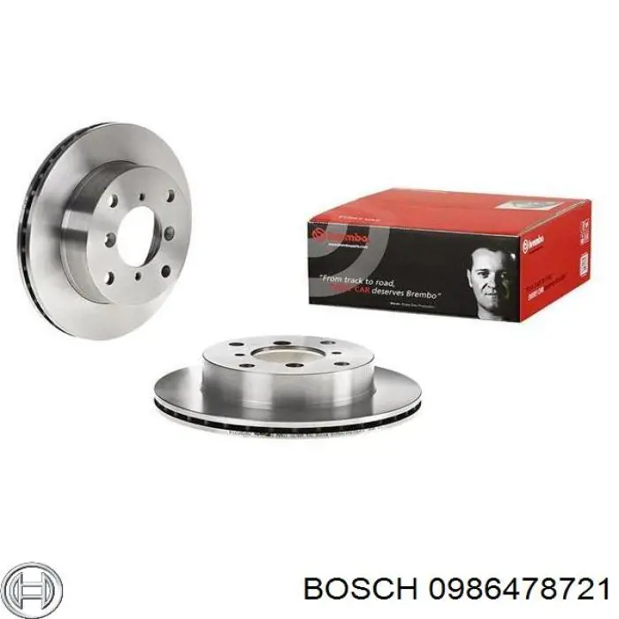 Передние тормозные диски 0986478721 Bosch