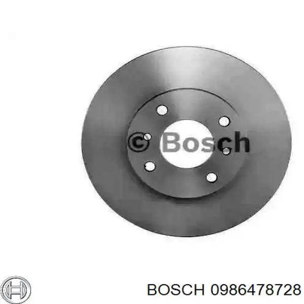 Передние тормозные диски 0986478728 Bosch