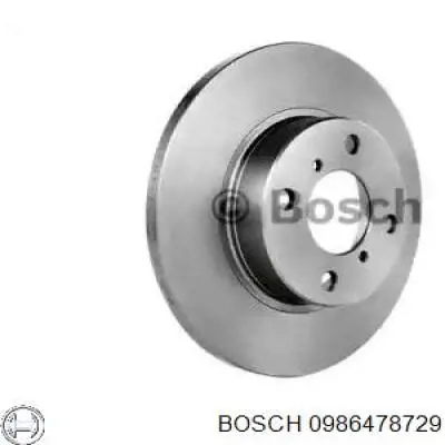 0986478729 Bosch диск тормозной передний
