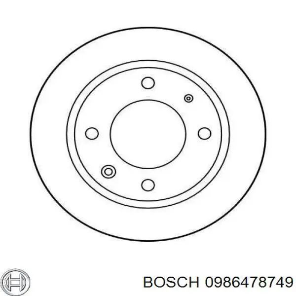 Тормозные диски 0986478749 Bosch