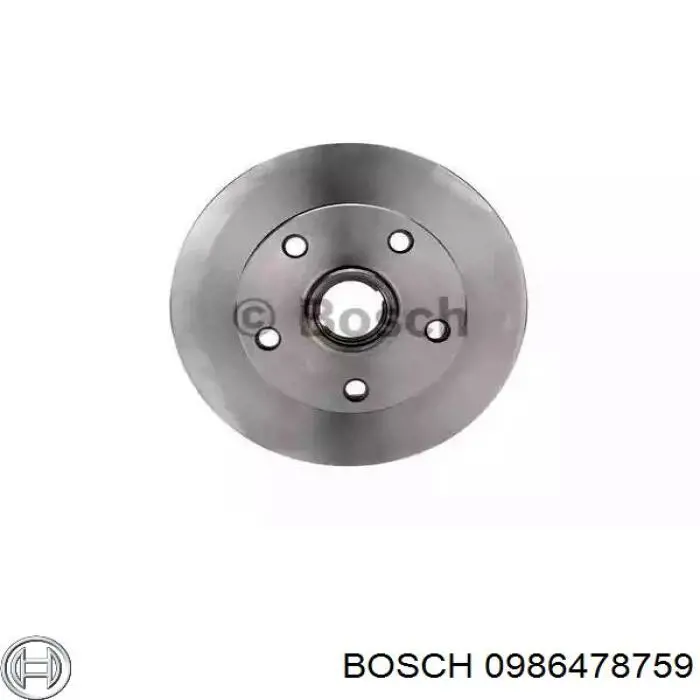 0986478759 Bosch диск тормозной задний