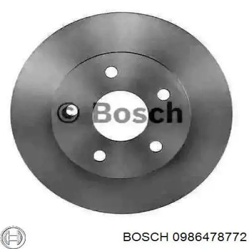 Передние тормозные диски 0986478772 Bosch