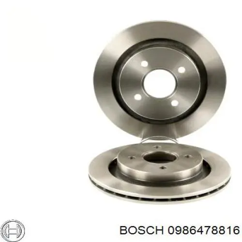 Тормозные диски 0986478816 Bosch