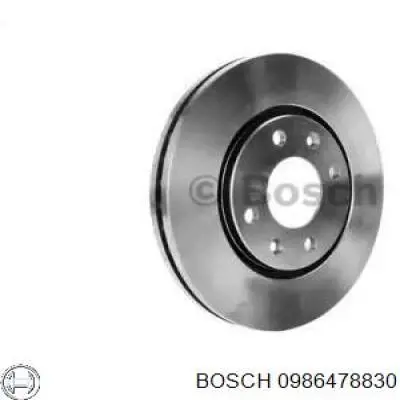 Передние тормозные диски 0986478830 Bosch