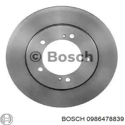 0986478839 Bosch диск тормозной передний
