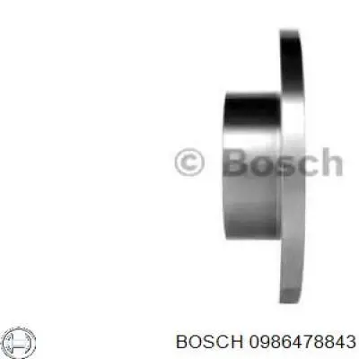 0986478843 Bosch диск тормозной передний