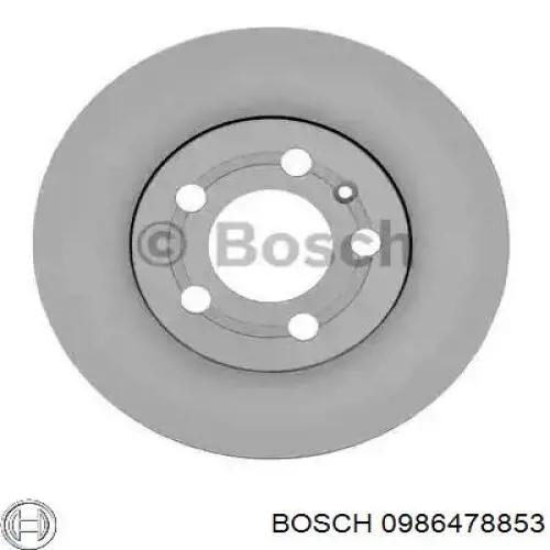 Диск гальмівний передній 0986478853 Bosch