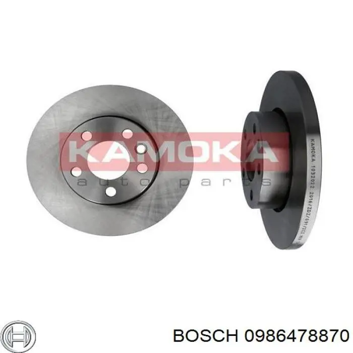 Диск гальмівний передній 0986478870 Bosch
