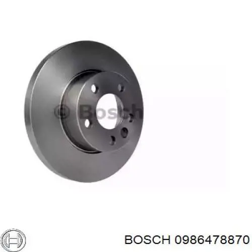 Диск гальмівний передній 0986478870 Bosch
