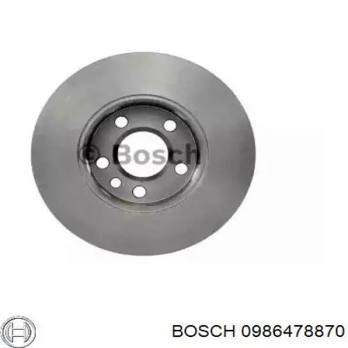 Диск гальмівний передній 0986478870 Bosch