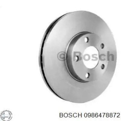 0986478872 Bosch диск тормозной передний