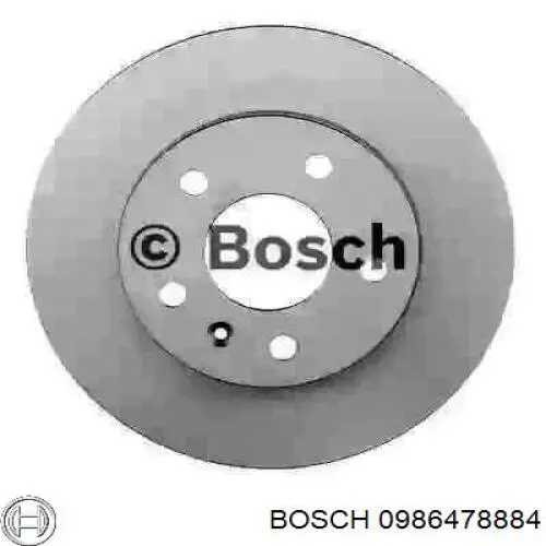 0986478884 Bosch диск тормозной задний
