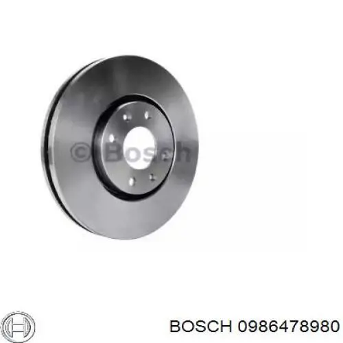 Передние тормозные диски 0986478980 Bosch