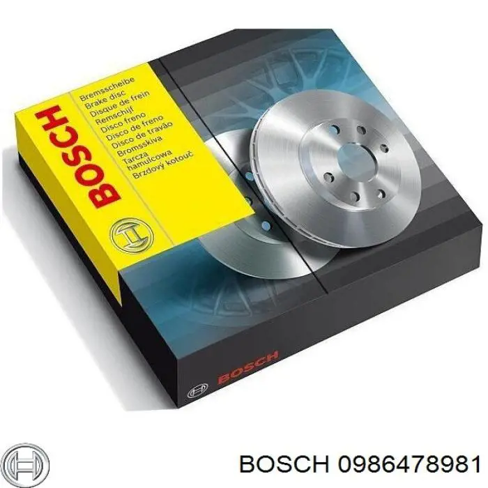 Disco de freno trasero 0986478981 Bosch