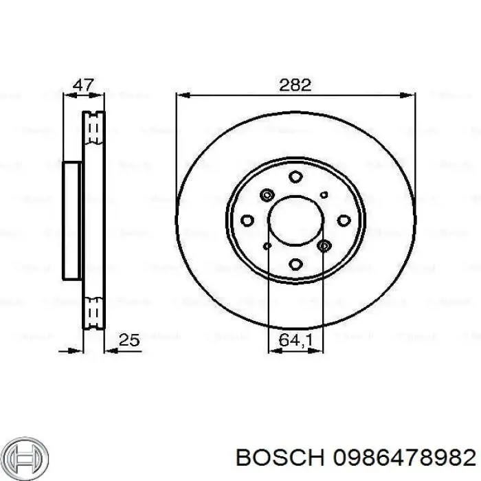 0986478982 Bosch тормозные диски