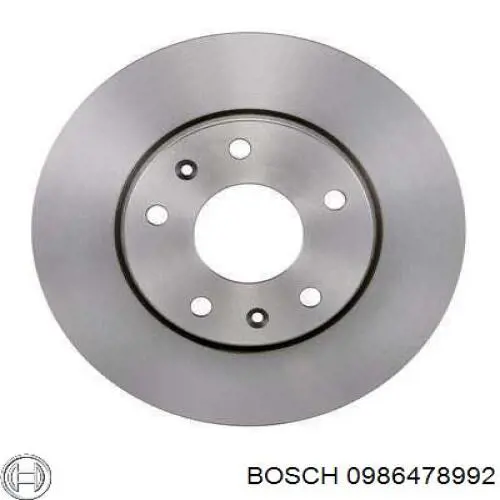 Передние тормозные диски 0986478992 Bosch