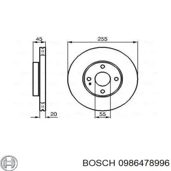 0 986 478 996 Bosch тормозные диски