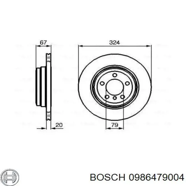 Тормозные диски 0986479004 Bosch