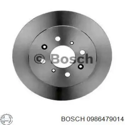 Disco de freno trasero 0986479014 Bosch