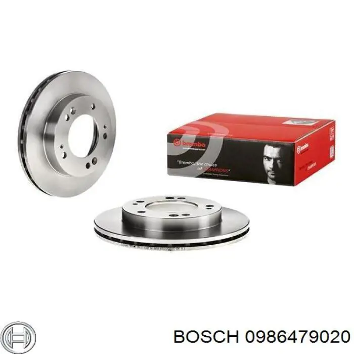 0986479020 Bosch диск тормозной передний