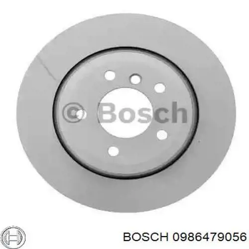 Disco de freno trasero 0986479056 Bosch