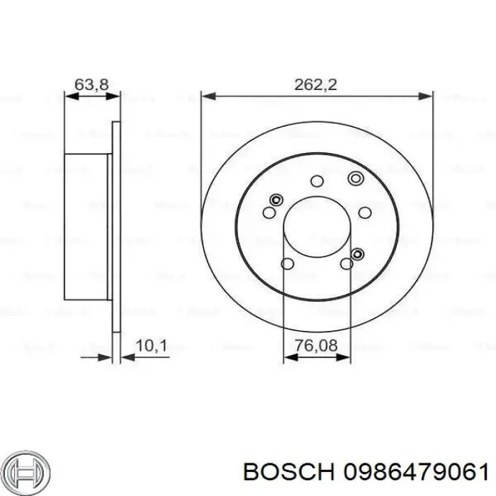 Тормозные диски 0986479061 Bosch