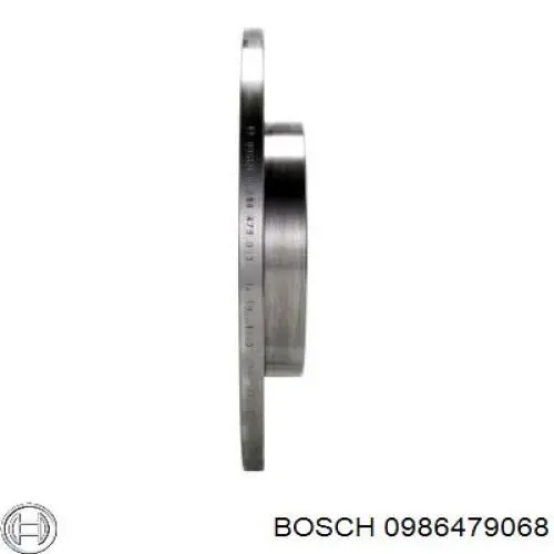 Disco de freno trasero 0986479068 Bosch