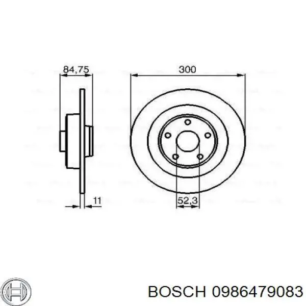 Тормозные диски 0986479083 Bosch