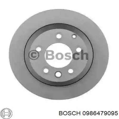 Disco de freno trasero 0986479095 Bosch