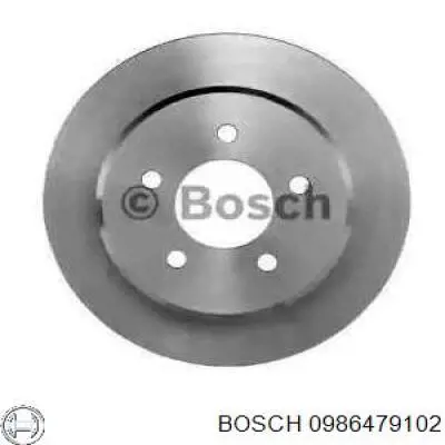 Disco de freno trasero 0986479102 Bosch