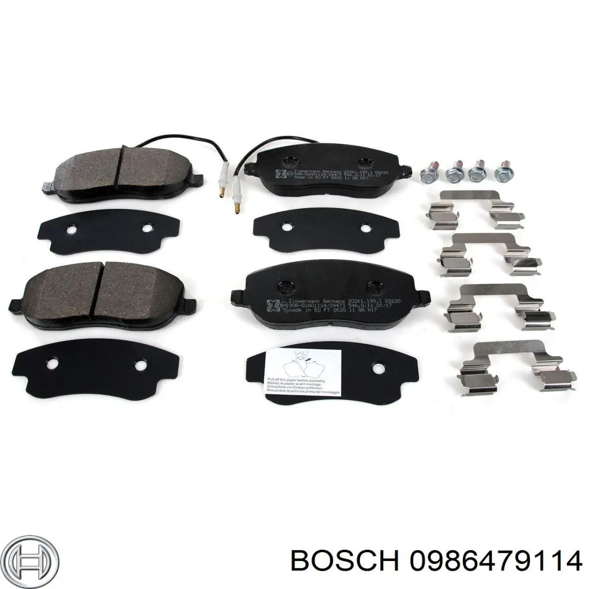Передние тормозные диски 0986479114 Bosch