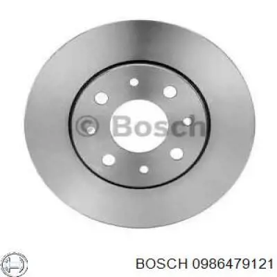 Диск гальмівний передній 0986479121 Bosch