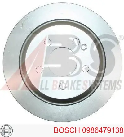 Тормозные диски 0986479138 Bosch