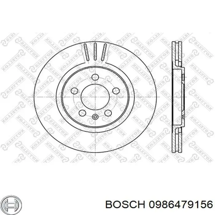 0986479156 Bosch Диск тормозной передний