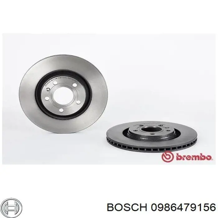 Передние тормозные диски 0986479156 Bosch