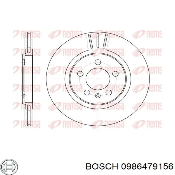 Передний тормозной диск Bosch 0986479156