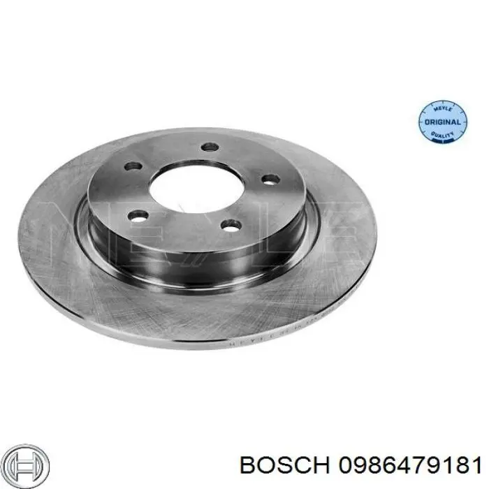 Задний тормозной диск Bosch 0986479181 цена, от 29.20 USD