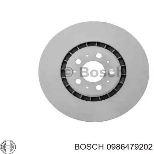 Передние тормозные диски 0986479202 Bosch