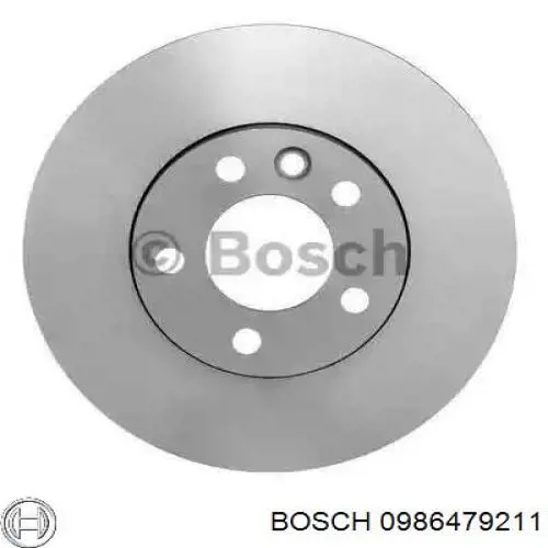 Передние тормозные диски 0986479211 Bosch