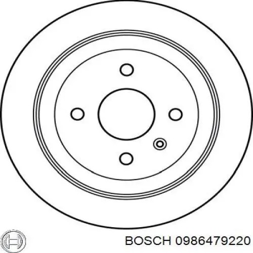 Задний тормозной диск Bosch 0986479220 цена, от 34.81 USD