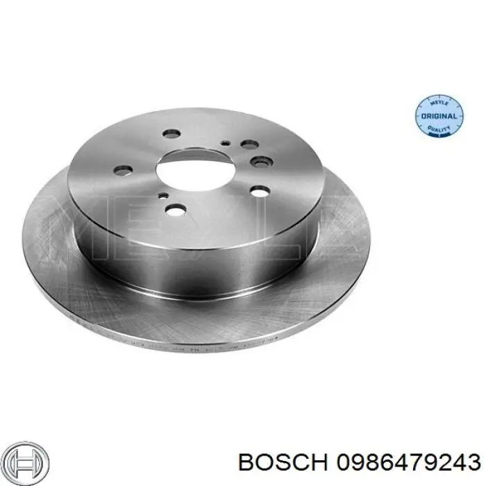 Задний дисковый тормоз Bosch 0986479243