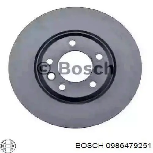 Диск тормозной передний Bosch 0986479251
